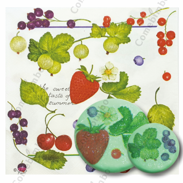 꼬메빔보,냅킨아트 & 비누클레이  딸기와블루베리 (2인/4인)NT-02215